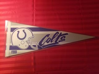 Indianapolis Colts 12 " X 30 " Football Pennant/ Pennant Holder Inc.