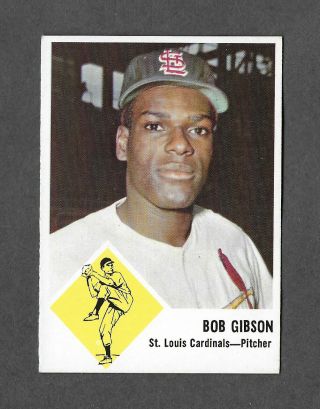 1963 Fleer 61 Bob Gibson St Louis Cardinals Hof