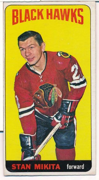 1964 - 65 Topps Hockey Stan Mikita 31 Black Hawks Ex V7398
