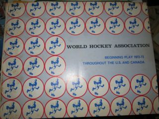 Wha World Hockey Association 1971 Or 72 League Prospectus W/ Ten Teams