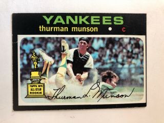 1971 Topps 5 Thurman Munson Rookie Trophy 