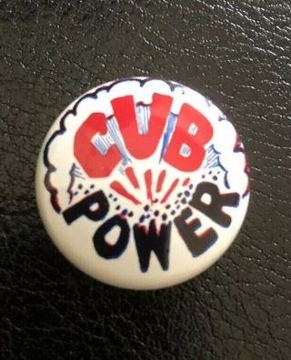 Vintage Chicago Cubs Pin.  Cub Power Pin