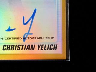2010 Bowman Chrome Christian Yelich Autograph Auto RC GOLD REFRACTOR d/50 SHARP 7