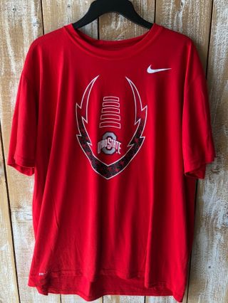 Nike Ohio State Buckeyes Mens Football Legend Icon Dri - Fit T - Shirt Red Sz Xxl