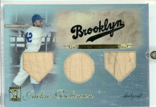 Jackie Robinson 2009 Topps Tribute Brooklyn Dodgers Gu Triple Bat 13/99