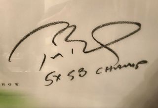 Tom Brady Autographed Signed 5X SB Champ 46x20 Framed Lithograph UDA LE No.  17/51 2
