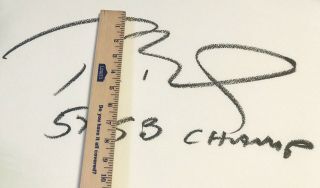 Tom Brady Autographed Signed 5X SB Champ 46x20 Framed Lithograph UDA LE No.  17/51 7