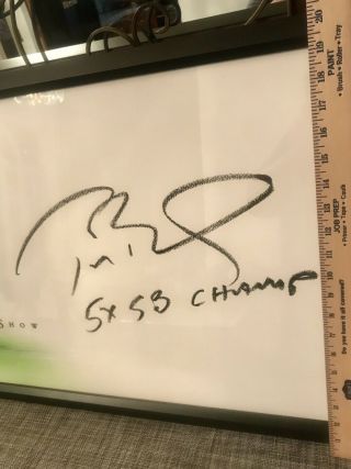 Tom Brady Autographed Signed 5X SB Champ 46x20 Framed Lithograph UDA LE No.  17/51 9