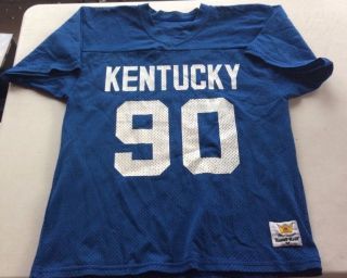 Vintage 1980s Kentucky Wildcats Football Jersey Mesh Macgregor Sand Knit Size M