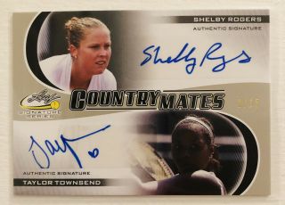 2017 Leaf Signature Series Tennis Shelby Rogers/ Taylor Townsend Dual Auto 02/15
