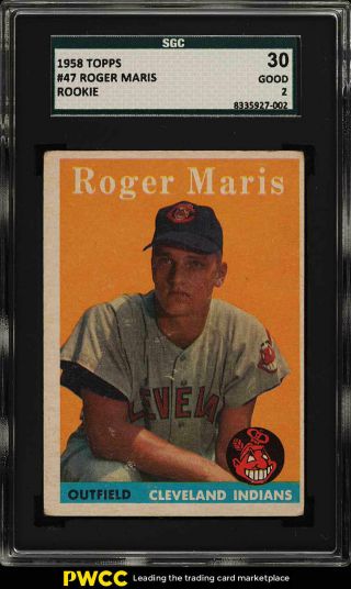 1958 Topps Roger Maris Rookie Rc 47 Sgc 2 Gd (pwcc)