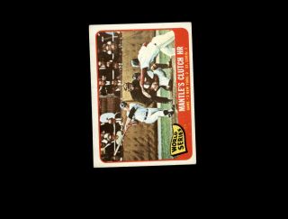 1965 Topps 134 World Series Game 3 Mickey Mantle Vg D973723