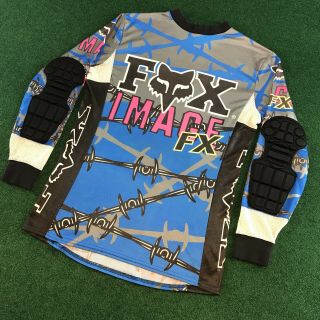 Fox Image Fx Motocross Racing Jersey Barbwire Enduro Dirt Bike Rare Mens M