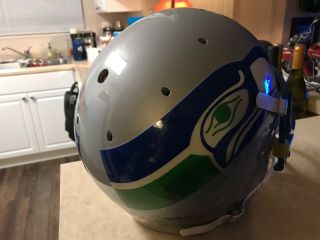 Seattle Seahawks Game Worn Darren Comeaux Football Helmet 3