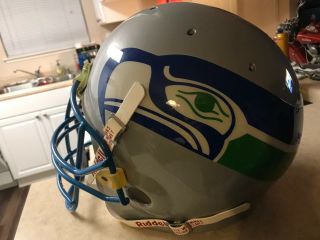 Seattle Seahawks Game Worn Darren Comeaux Football Helmet 5