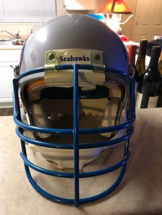 Seattle Seahawks Game Worn Darren Comeaux Football Helmet 7