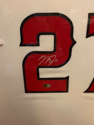 Mike Trout Autographed/Signed Framed White Angels MLB Jersey & MLB 4