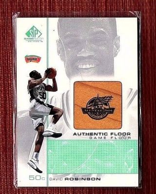 2000 - 01 Sp Game Floor Authentic Floor David Robinson Dv Spurs Basketball Card