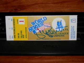 George Brett Autographed 1985 World Series Game 1 Ticket Stub Jsa Ee30360