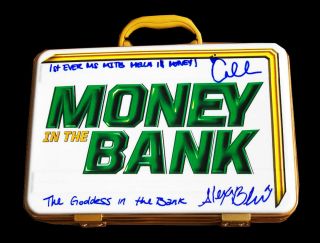Wwe Alexa Bliss And Carmella Hand Signed Mitb Briefcase With Proof And 1/1