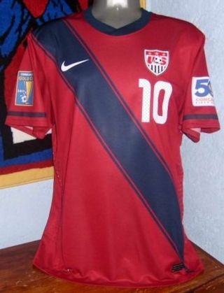 Nike Usa Us Soccer Gold Cup 2011 Player Donovan Authentic Jersey Shirt