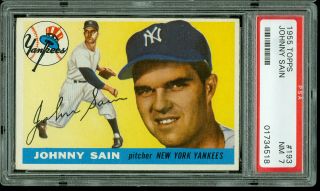 1955 Topps Baseball 193 Johnny Sain Psa 7