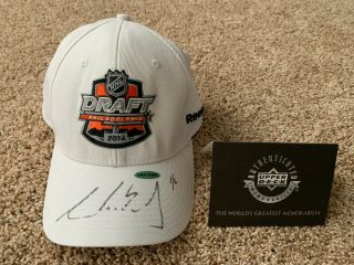 Aaron Ekblad Authentic Autograph 2014 Draft Hat 1/6 Upper Deck Panthers