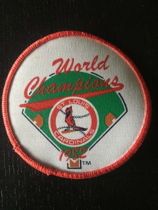1982 World Champions St.  Louis Cardinals Baseball 3 Inch Patch Iron - On 11619