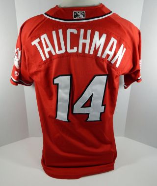 2018 Albuquerque Isotopes Mike Tauchman 14 Game Red Jersey