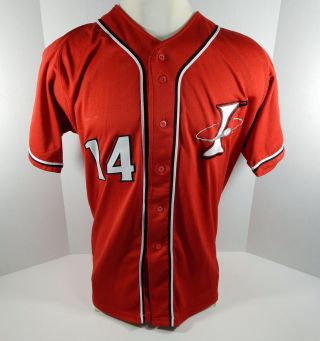 2018 Albuquerque Isotopes Mike Tauchman 14 Game Red Jersey 2