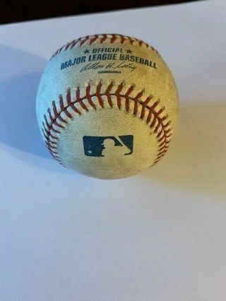 Mike Trout Autographed Baseball on a Game Albert Pujols MLB Baseball 3
