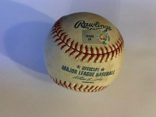 Mike Trout Autographed Baseball on a Game Albert Pujols MLB Baseball 4