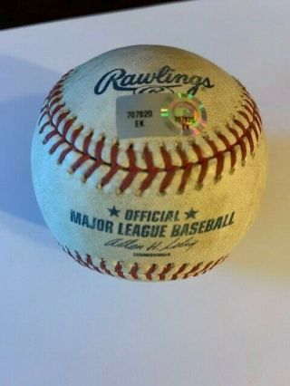 Mike Trout Autographed Baseball on a Game Albert Pujols MLB Baseball 5