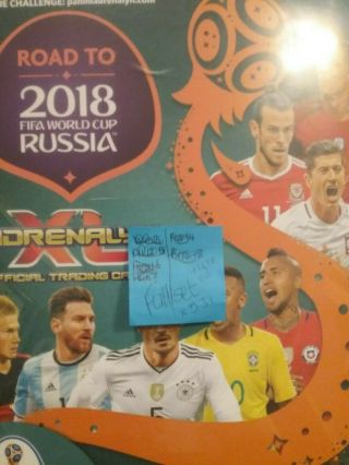 Fifa World Cup Road To Russia 2018 Full Set In A Binder X531,  1 Ltd Ed