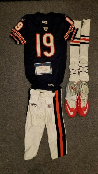 Devin Aromashodu 2010 Chicago Bears Game Worn Jersey Uniform Pants Cleats