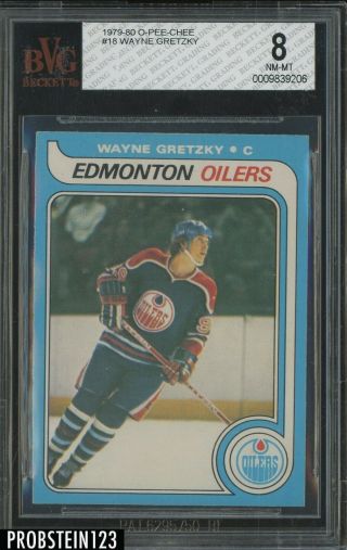 1979 O - Pee - Chee Opc Hockey 18 Wayne Gretzky Rc Rookie Hof Bvg 8 Iconic Card