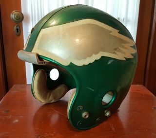 Philadelphia Eagles Nfl Game Worn 1976 Gladiator Hydra - Flo Football Helmet