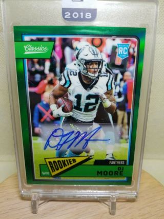2018 Honors Dj Moore Rookie Auto /49 Green Prizm 310 Classics Rc Panthers