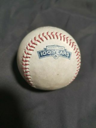 Rare 2012 Fenway Park 100 Years Logo Boston Red Sox Game Baseball Mlb Auth