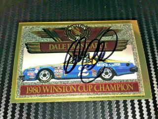 Dale Earnhardt Signed Winston 20th Anniversary 1980 Champion Mike Curb 2 Card