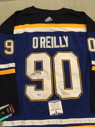 Beckett Ryan O’reilly Signed Autographed St Louis Blues Jersey 2019 Champs