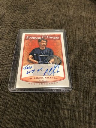 2019 Goodwin Champions Michael Chang Autograph Tennis Hall Of Fame Auto