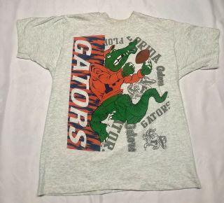 Vintage University Of Florida Gators Big Logo Shirt,  Made In Usa,  Size L