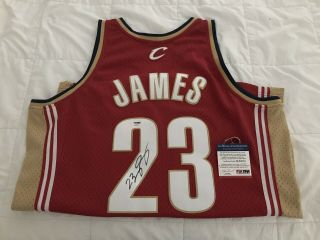 LeBron James 23 Signed Cavaliers Mitchell & NESS RC Jersey Autographed PSA/DNA 3