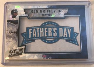 2016 Panini Fathers Day Ken Griffey Jr Fathers Day Patch Cracked Ice 19/25 Rare