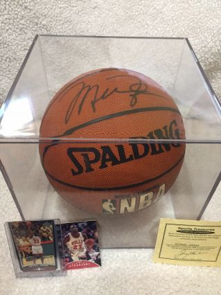Michael Jordan signed basketball with case,  Authentic certificate 7