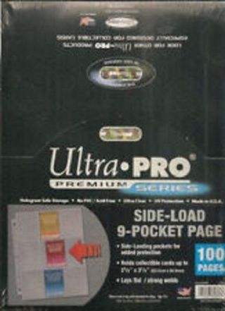 1000 Ultra Pro Premium 9 Pocket Side Load Pages Sheets Case