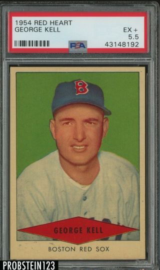 1954 Red Heart George Kell Boston Red Sox Psa 5.  5 Ex,