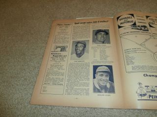 1958 SATCHEL PAIGE MIAMI MARLINS PROGRAM V MONTREAL ROYALS:LASORDA,  SPARKY EX 6
