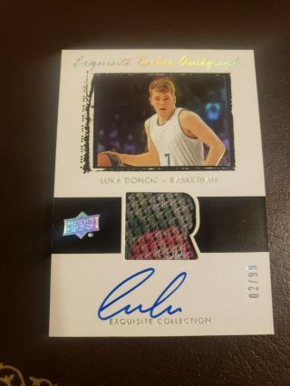 2019 Upper Deck Goodwin Champions Exquisite Luka Doncic Rpa Rookie Auto 2/99